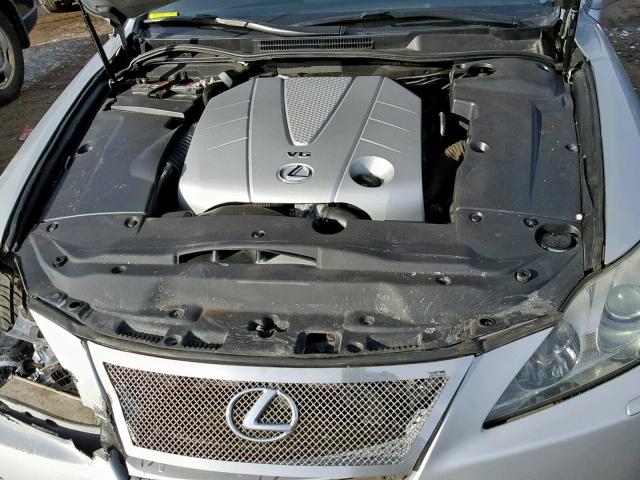 JTHBE262782015723 - 2008 LEXUS IS 350 SILVER photo 7