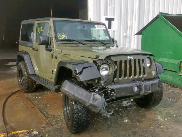 1C4GJWAGXFL579872 - 2015 JEEP WRANGLER S GREEN photo 1