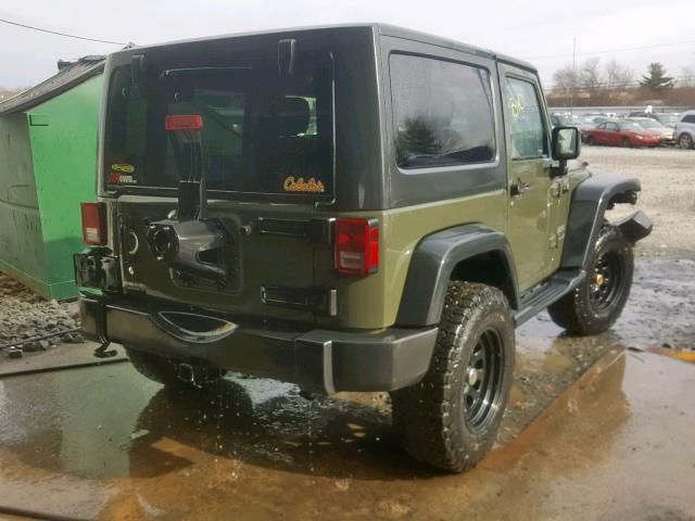 1C4GJWAGXFL579872 - 2015 JEEP WRANGLER S GREEN photo 4