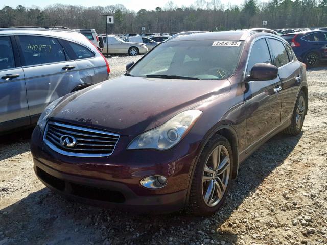 JN1AJ0HP7BM800165 - 2011 INFINITI EX35 BASE BURGUNDY photo 2