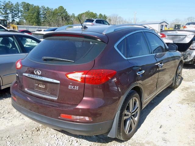 JN1AJ0HP7BM800165 - 2011 INFINITI EX35 BASE BURGUNDY photo 4