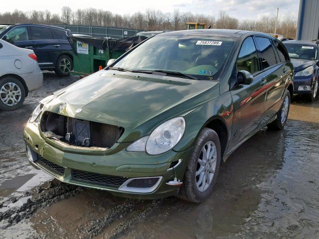 4JGCB65E96A031485 - 2006 MERCEDES-BENZ R 350 GREEN photo 2