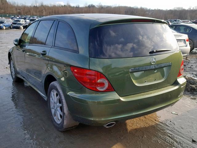 4JGCB65E96A031485 - 2006 MERCEDES-BENZ R 350 GREEN photo 3