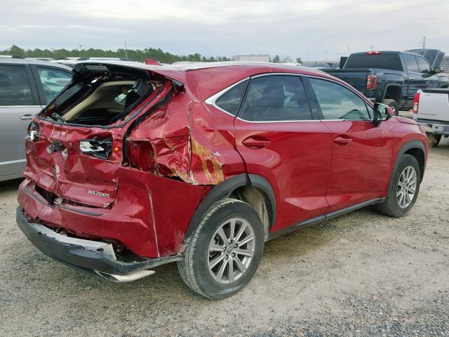 JTJYARBZ6F2004371 - 2015 LEXUS NX 200T RED photo 4