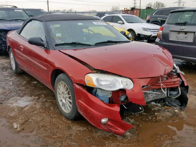 1C3EL55R54N281663 - 2004 CHRYSLER SEBRING LX RED photo 1