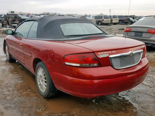 1C3EL55R54N281663 - 2004 CHRYSLER SEBRING LX RED photo 3