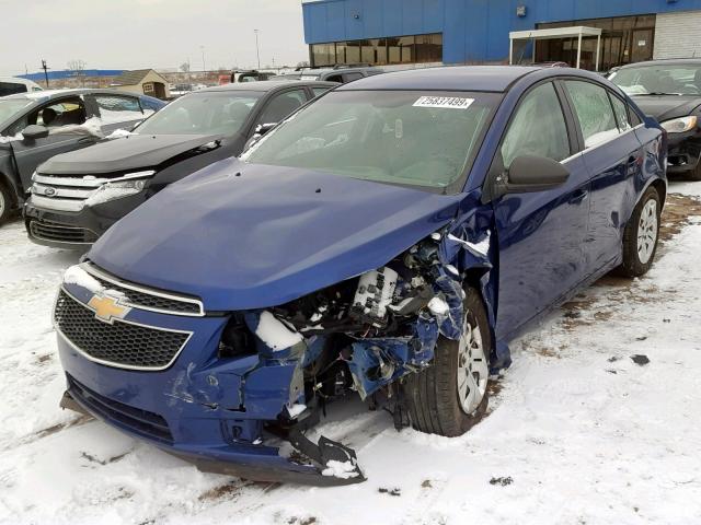 1G1PC5SHXC7163720 - 2012 CHEVROLET CRUZE LS BLUE photo 2