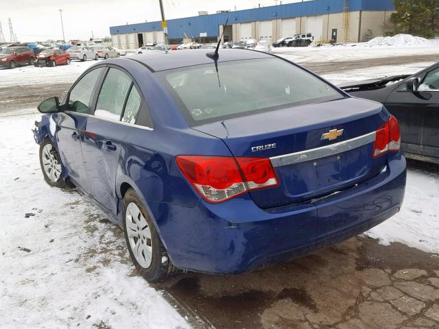 1G1PC5SHXC7163720 - 2012 CHEVROLET CRUZE LS BLUE photo 3