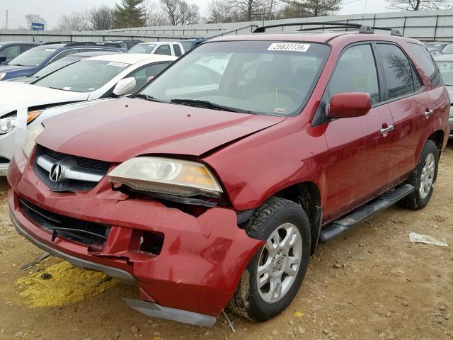 2HNYD18684H557112 - 2004 ACURA MDX TOURIN MAROON photo 2