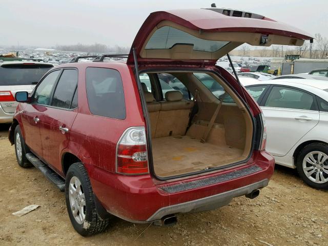 2HNYD18684H557112 - 2004 ACURA MDX TOURIN MAROON photo 3