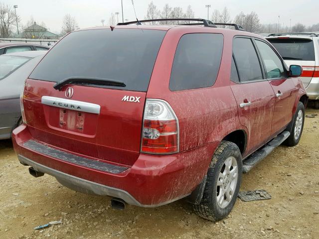 2HNYD18684H557112 - 2004 ACURA MDX TOURIN MAROON photo 4