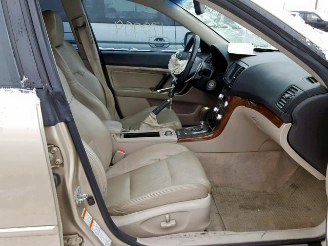 4S3BL856084212364 - 2008 SUBARU LEGACY 3.0 TAN photo 5