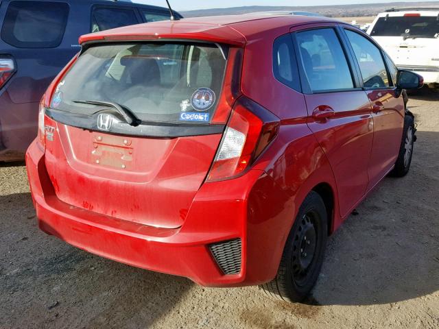 3HGGK5H50FM787738 - 2015 HONDA FIT LX RED photo 4