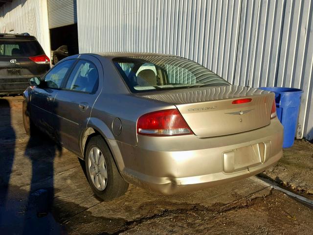 1C3EL46X44N189211 - 2004 CHRYSLER SEBRING LX BEIGE photo 3