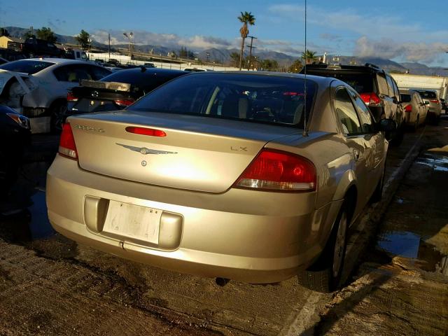 1C3EL46X44N189211 - 2004 CHRYSLER SEBRING LX BEIGE photo 4