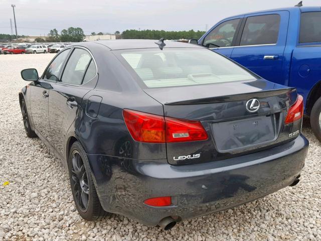 JTHBK262685072938 - 2008 LEXUS IS 250 CHARCOAL photo 3