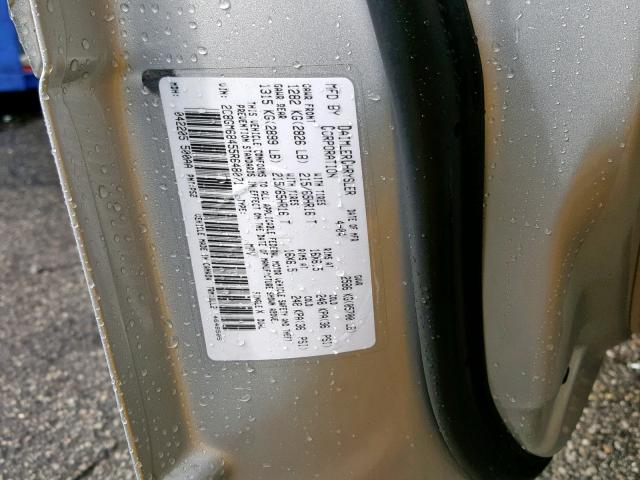 2C8GM68455R648071 - 2005 CHRYSLER PACIFICA T SILVER photo 10