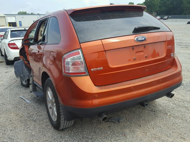 2FMDK48CX7BA79005 - 2007 FORD EDGE SEL ORANGE photo 3