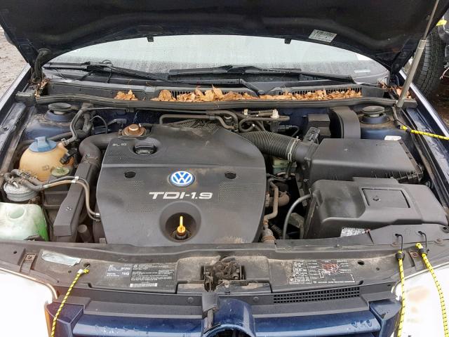 3VWSP69M83M084841 - 2003 VOLKSWAGEN JETTA GLS BLUE photo 7