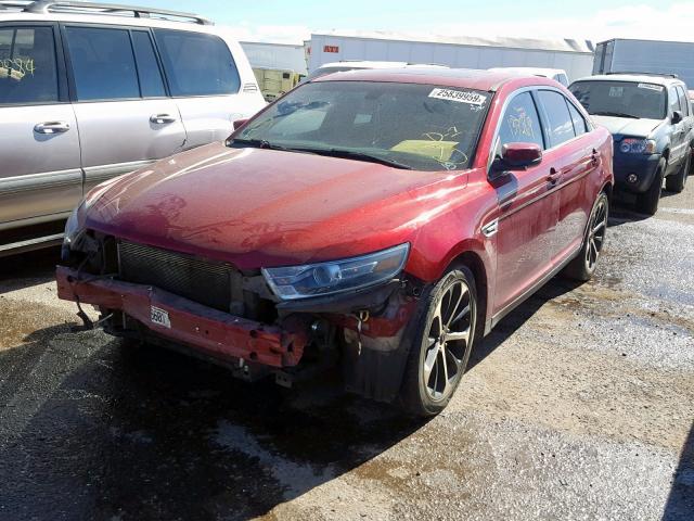 1FAHP2E80FG184533 - 2015 FORD TAURUS SEL RED photo 2