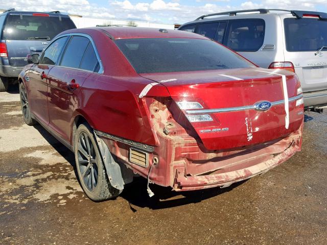 1FAHP2E80FG184533 - 2015 FORD TAURUS SEL RED photo 3