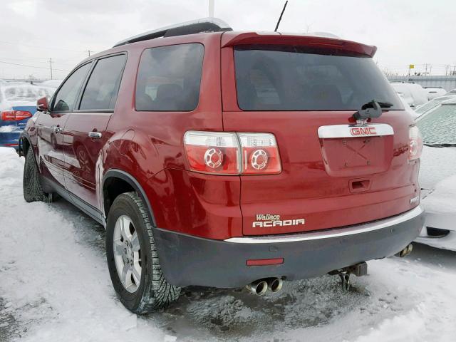 1GKEV13D59J150595 - 2009 GMC ACADIA SLE RED photo 3