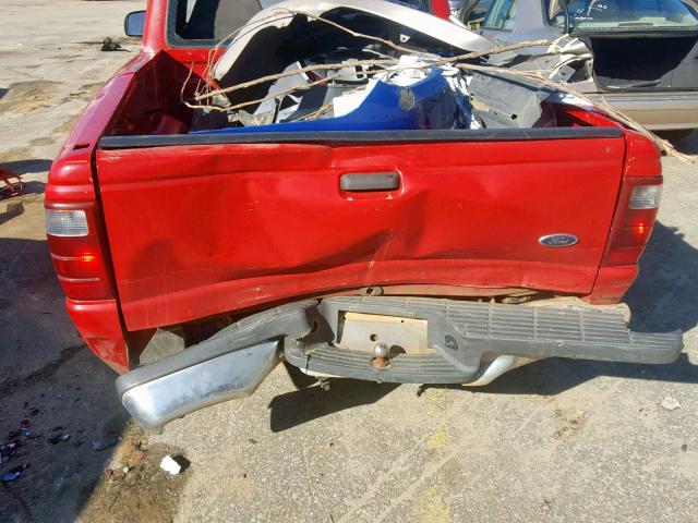 1FTYR10D71PB75680 - 2001 FORD RANGER RED photo 9