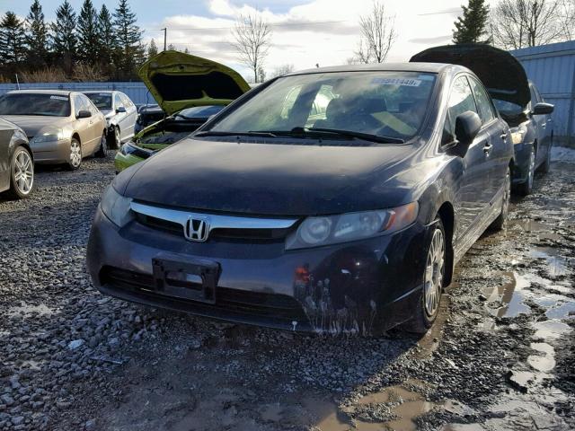 2HGFA16337H015498 - 2007 HONDA CIVIC DX BLACK photo 2