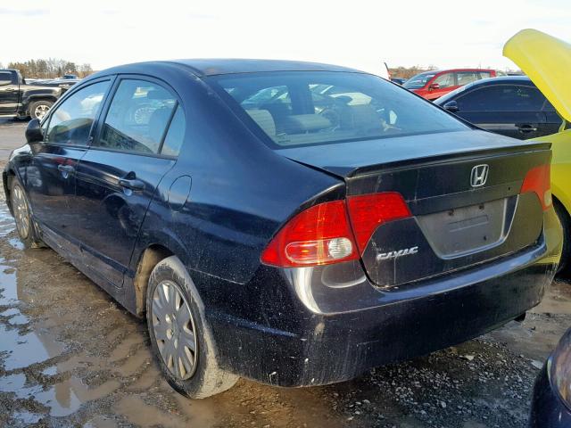 2HGFA16337H015498 - 2007 HONDA CIVIC DX BLACK photo 3