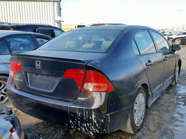 2HGFA16337H015498 - 2007 HONDA CIVIC DX BLACK photo 4