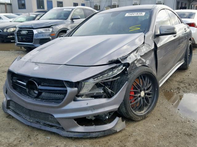 WDDSJ5CB3EN084525 - 2014 MERCEDES-BENZ CLA 45 AMG GRAY photo 2