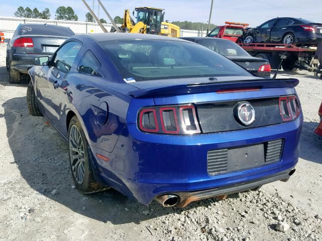 1ZVBP8AM1D5277203 - 2013 FORD MUSTANG BLUE photo 3