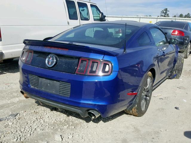 1ZVBP8AM1D5277203 - 2013 FORD MUSTANG BLUE photo 4