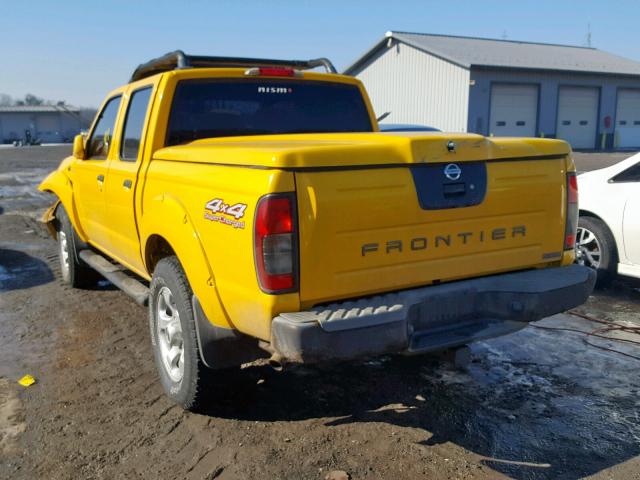 1N6MD27Y03C453788 - 2003 NISSAN FRONTIER C YELLOW photo 3