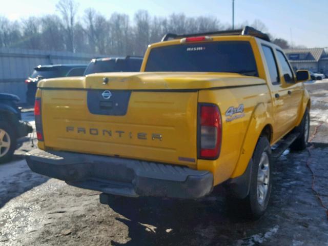 1N6MD27Y03C453788 - 2003 NISSAN FRONTIER C YELLOW photo 4