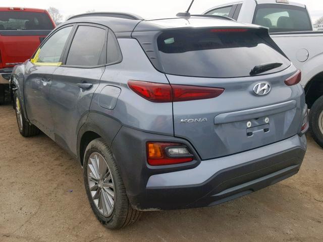 KM8K22AA3JU141964 - 2018 HYUNDAI KONA SEL GRAY photo 3