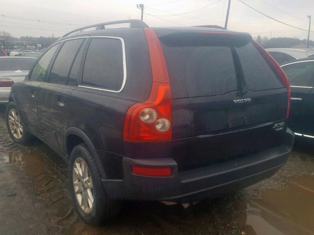 YV1CZ91H641046194 - 2004 VOLVO XC90 T6 BLACK photo 3