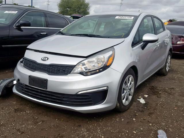 KNADM4A31H6119767 - 2017 KIA RIO LX SILVER photo 2