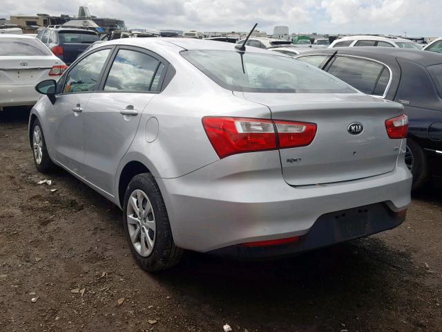 KNADM4A31H6119767 - 2017 KIA RIO LX SILVER photo 3