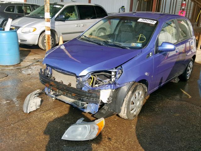 KL1TD66E19B388940 - 2009 CHEVROLET AVEO LS BLUE photo 2