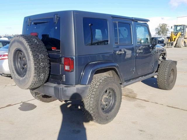 1J4GA59157L156719 - 2007 JEEP WRANGLER S BLUE photo 4