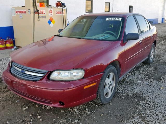 1G1ND52F35M188529 - 2005 CHEVROLET CLASSIC RED photo 2