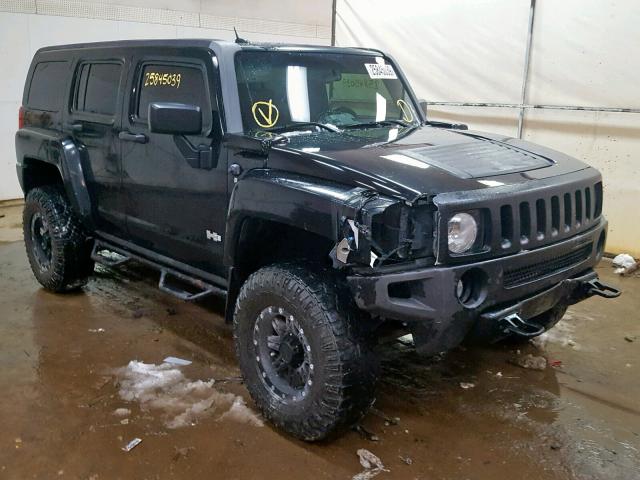 5GTDN13E778156802 - 2007 HUMMER H3 BLACK photo 1