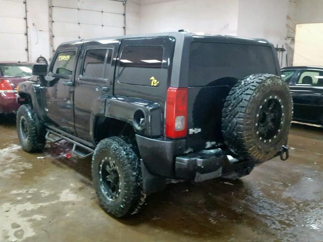 5GTDN13E778156802 - 2007 HUMMER H3 BLACK photo 3