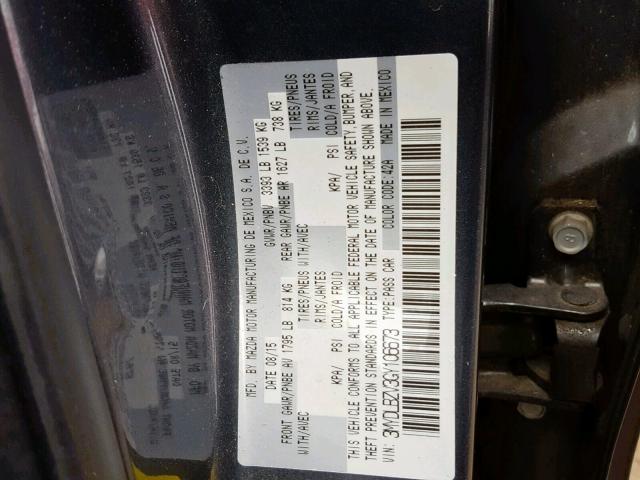 3MYDLBZV3GY106673 - 2016 TOYOTA SCION IA GRAY photo 10