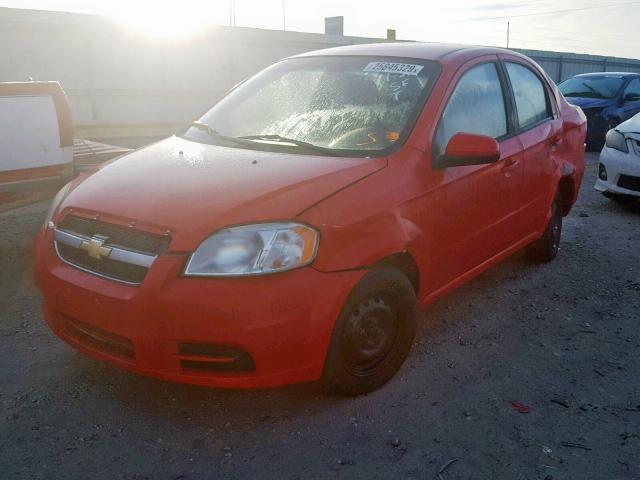 KL1TD5DE1AB105275 - 2010 CHEVROLET AVEO LS RED photo 2