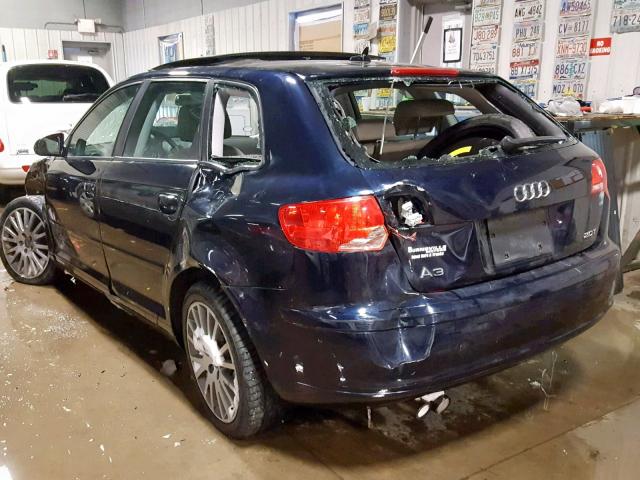 WAUNF78P18A149132 - 2008 AUDI A3 2.0 PRE BLUE photo 3