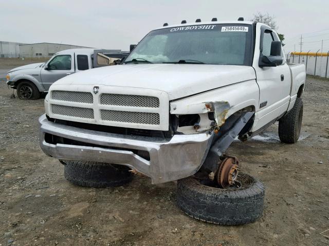 1B7KF2361WJ186766 - 1998 DODGE RAM 2500 WHITE photo 2