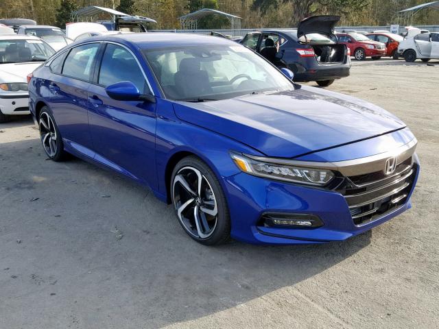 1HGCV1E36JA239797 - 2018 HONDA ACCORD SPO BLUE photo 1