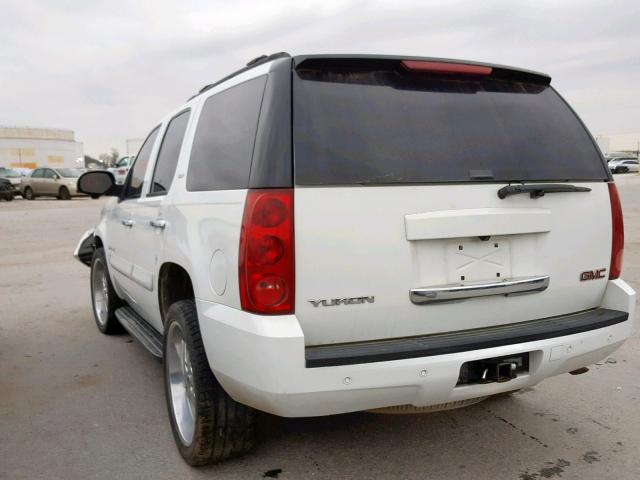 1GKFK13077J127004 - 2007 GMC YUKON WHITE photo 3